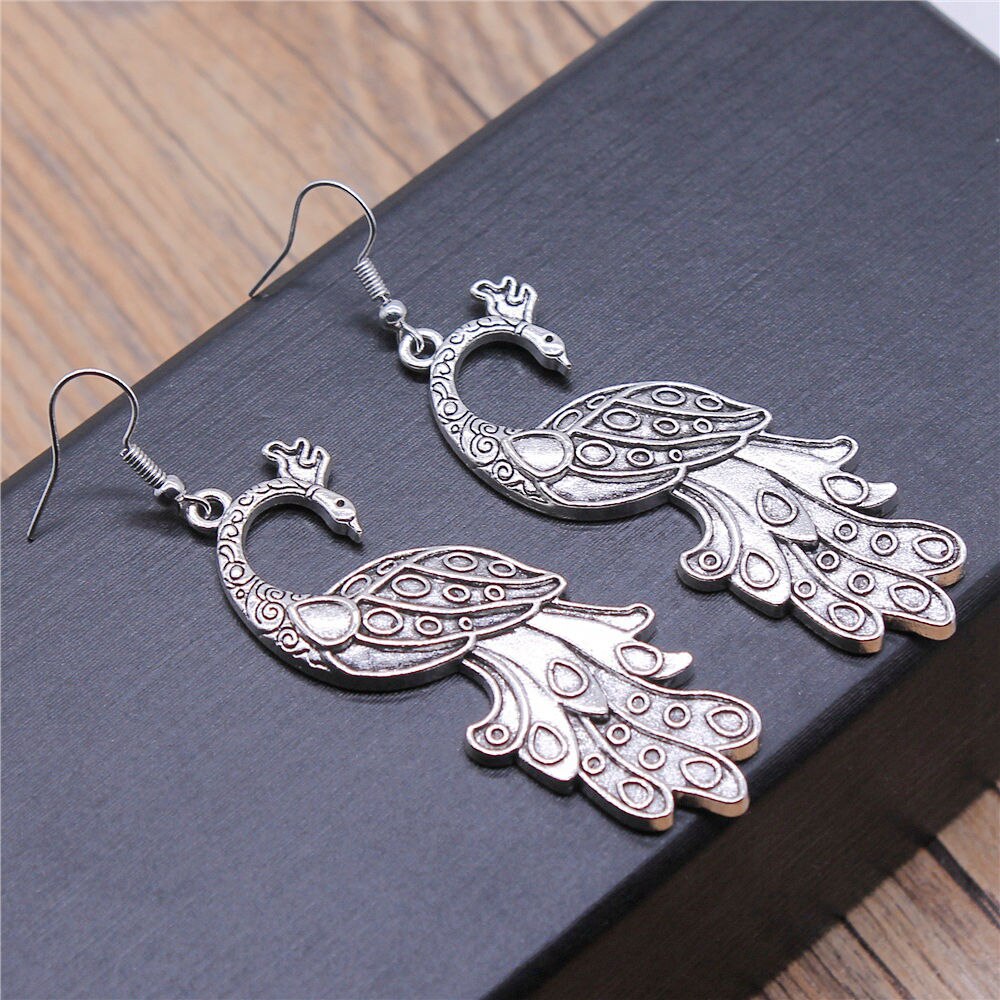 1 Pair Phoenix Earring Connector Womens Hoop Earrings Earring For Women Dangle Earring: 61x21mm