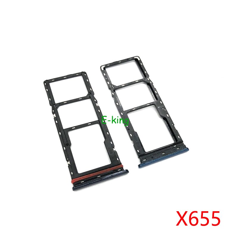 10PCS For Infinix X623 X625 X626 X650 X652 X655 X657 X606 X680 X683 Sim Card Slot Tray Holder Sim Card Reader Socket: X655 remark color