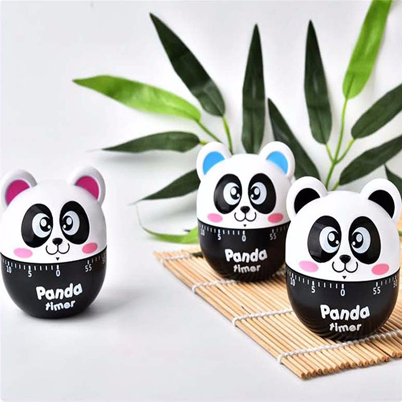 Minuterie de cuisine en forme de Panda, 60 minutes, facile à utiliser, aide à la cuisson, outils ménagers, décoration de la maison