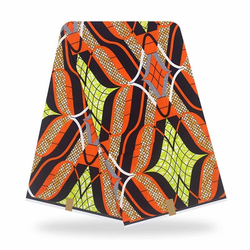 Seneste originale ægte afrikansk voks 100%  bomuldsstoffer stof med afrikansk vokstryk 6 yards til syning  y20702-6: Som billede 15