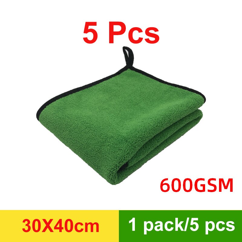 Auto Waschen Mikrofaser Handtuch Auto Mikrofaser-reinigungstuch Trocknen Handtuch Auto Pflege Tuch Details Mikrofaser Handtuch: 30x40x5pcs 600GSM