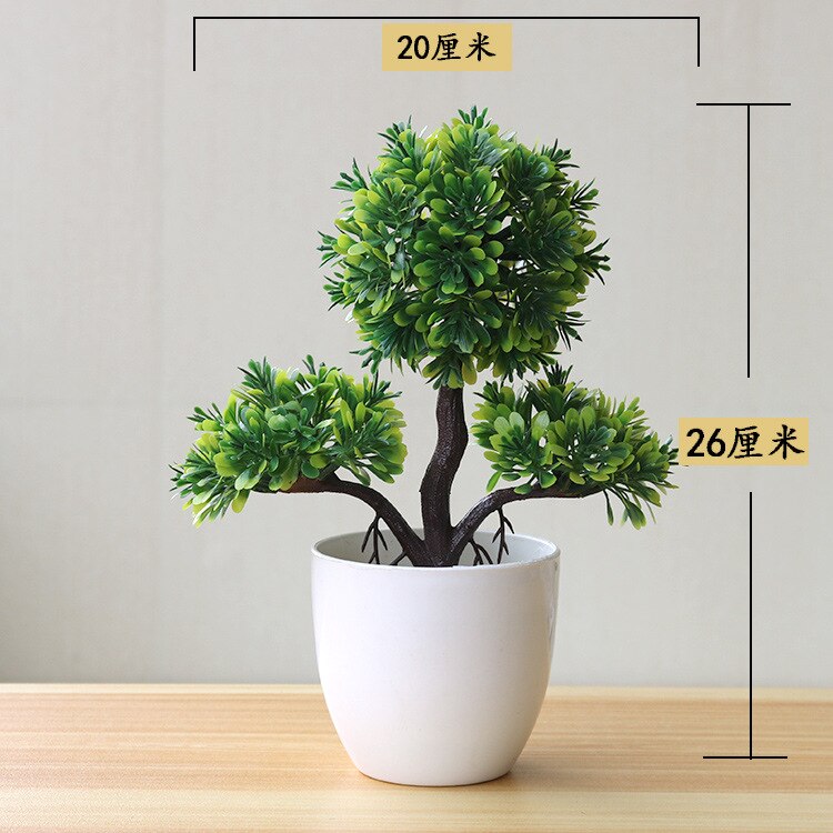 39Styles Small Medium Large Green Artificial Plants Bonsai Plastic Grass Ball Pine Tree Potted Bonsai Christmas Home Party Decor: Ying Ke Song