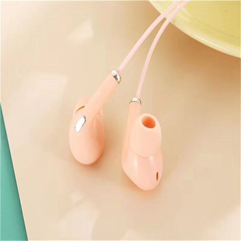 1 Pc 3.5Mm Plug In Ear Universele Headsets Macaron Kleur Oortelefoon Fit Voor Vivo Oppo Etc Mobiele Telefoon