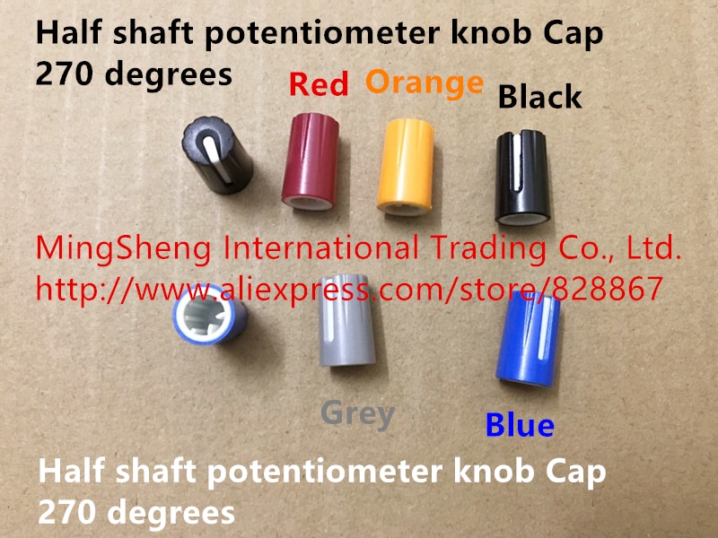 Original 100% 143# half shaft potentiometer knob Cap Red Blue Grey Orange Black 270 degrees
