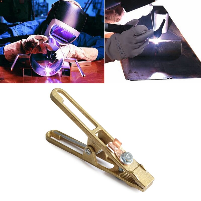 Durable Electric Ground Cable Copper Grip Clip Clamp A-shape Ground Welding Earth Clamp for Welding Machine