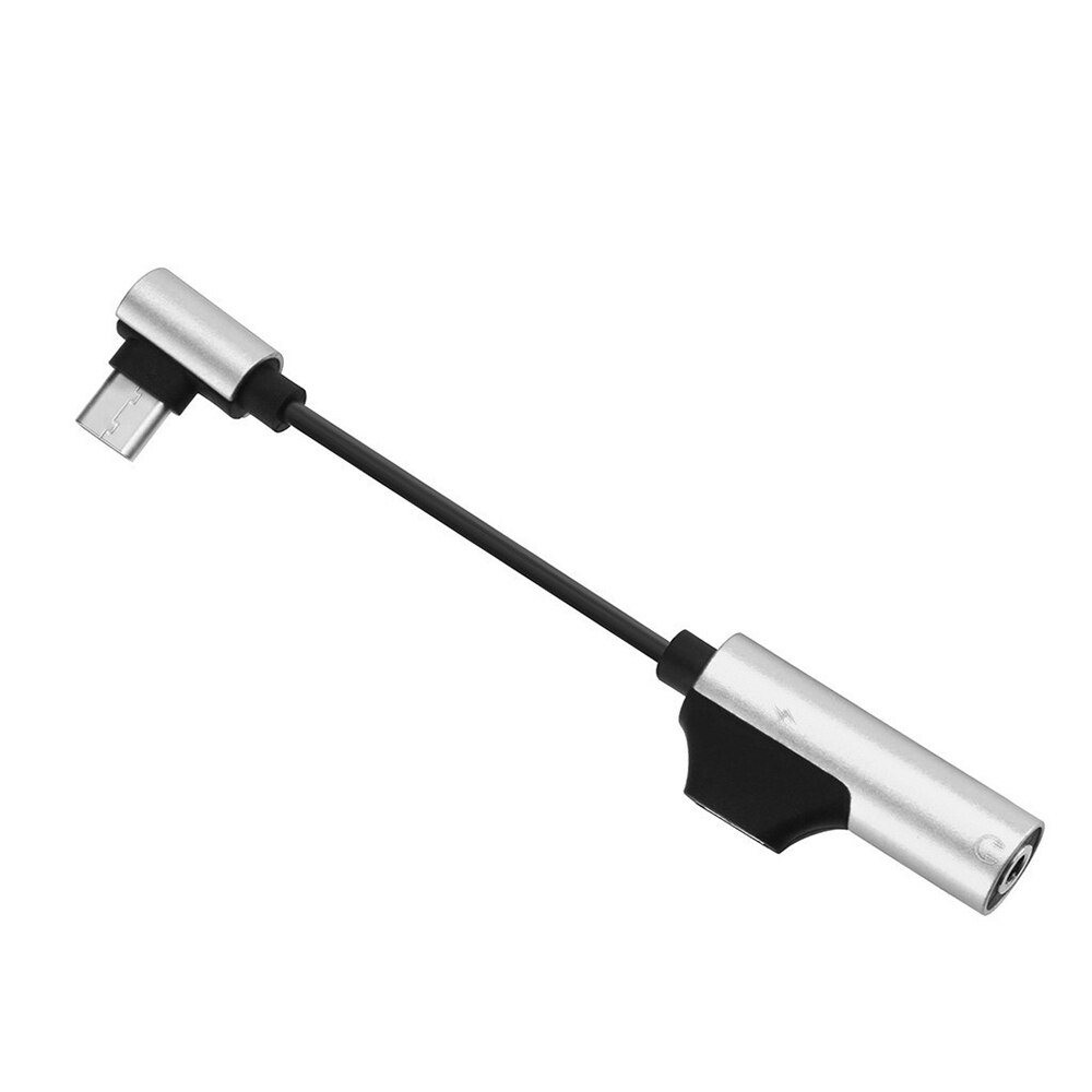 Câble Audio 2 en 1 USB type-c vers Jack 3.5mm pour écouteurs, adaptateur de charge pour appel, musique, pour Xiaomi, Samsung, Huawei, HTC: Silver