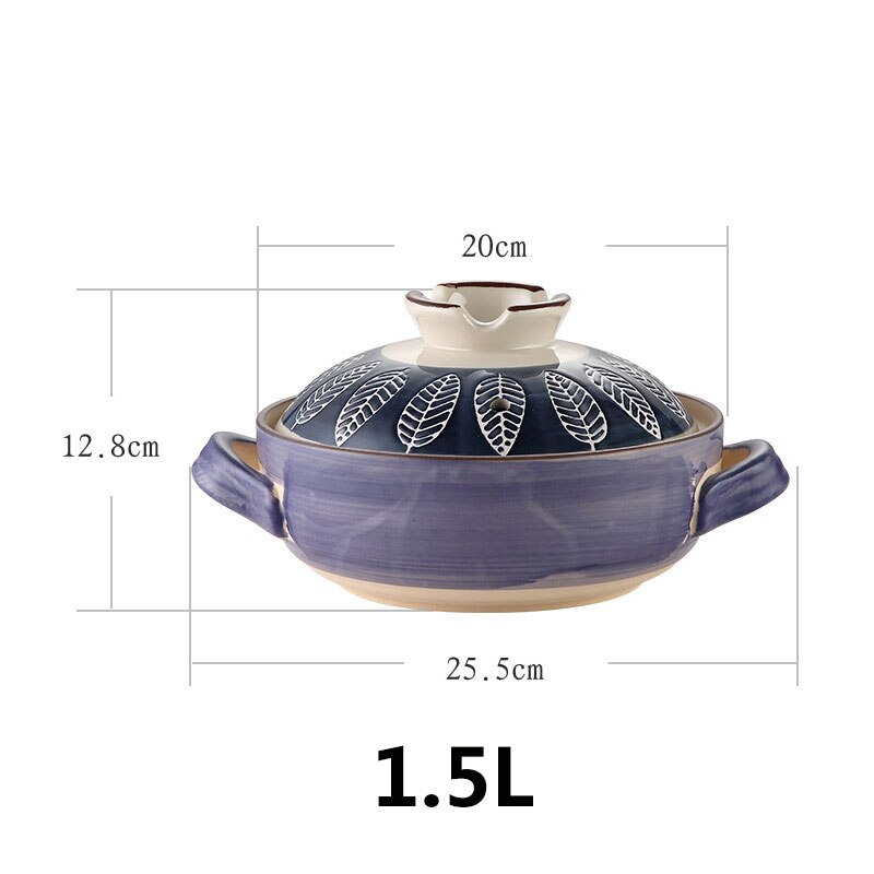 Japanese Soup Pot Crock Pots Casserole Ceramic Rice Noodle Saucepan High Temperature Resistant Cooking Pan For Gas Stove Kitchen: 1.5L C
