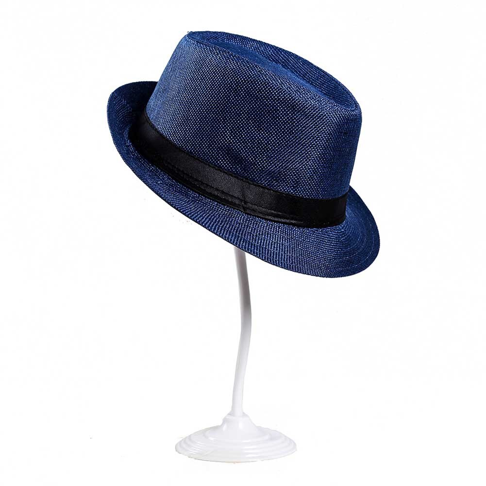 Men's straw hat linen sunscreen folding breathable casual hat summer K-BEST