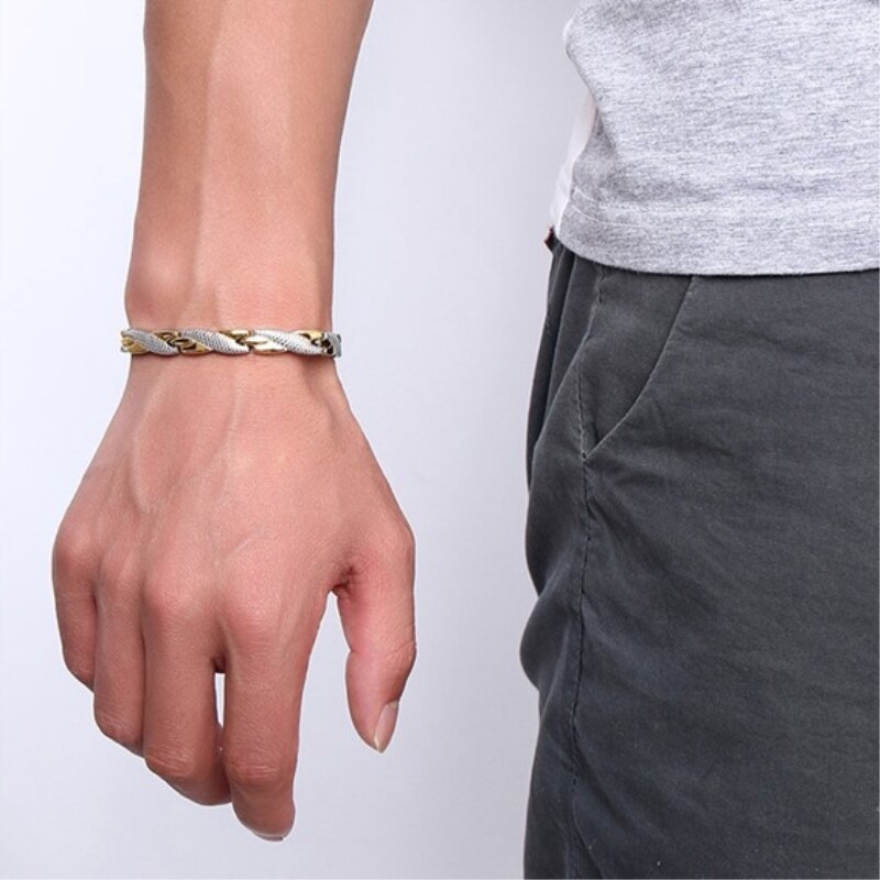 verdrehte Gesunde Magnetische Armbinde für Frauen Energie Therapie Magneten Armbänder Armreifen für Frauen Männer