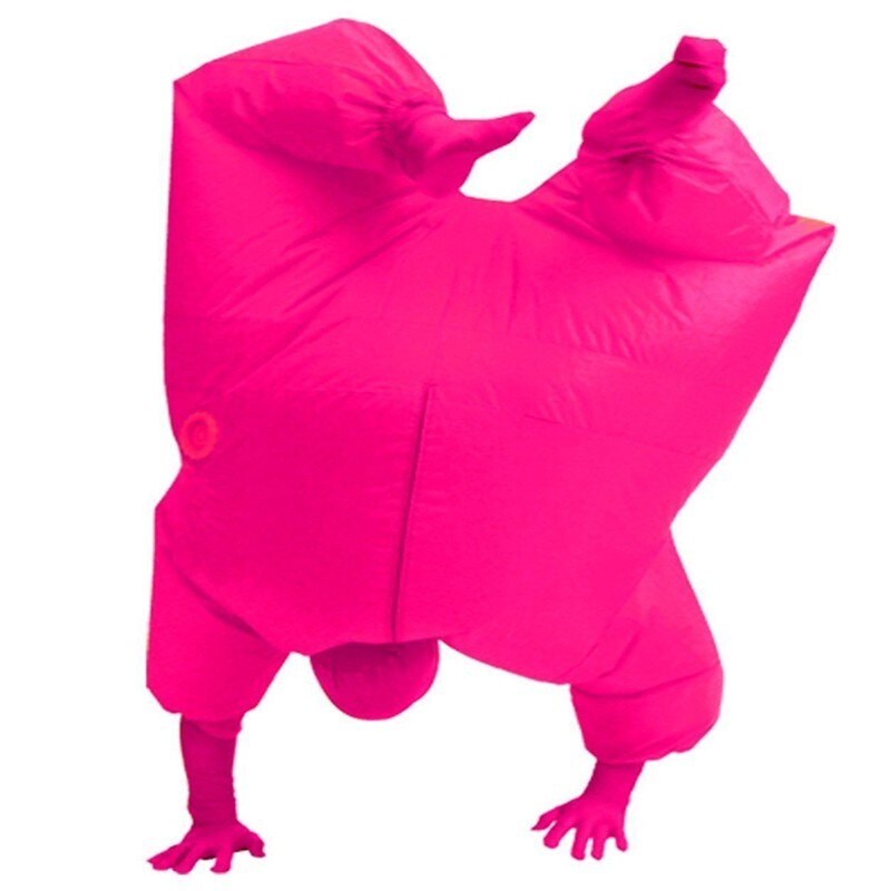 Adult Chub Suit Inflatable Blow Up Color Full Body Costume Jumpsuit 5 Colors Inflated Garment: Pink