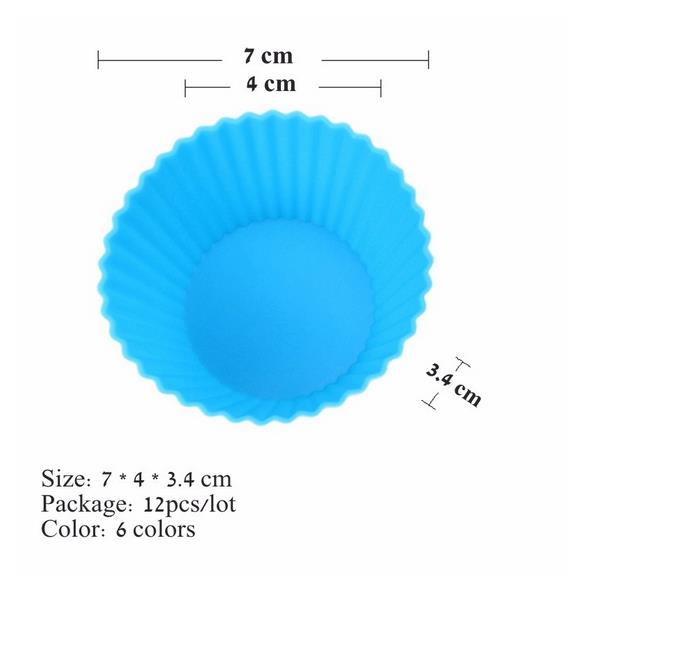 12 stuks siliconen cake cupcake cup cake tool bakvorm siliconen bakvorm cupcake en muffin cupcake voor doe-het-zelf in willekeurige kleur