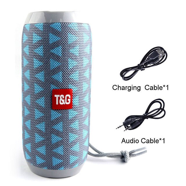 Tg 117 portátil bluetooth alto-falante sem fio subwoofer à prova dwaterproof água ao ar livre usb altifalante áudio apoio aut tf cartão caixa de música: Sky