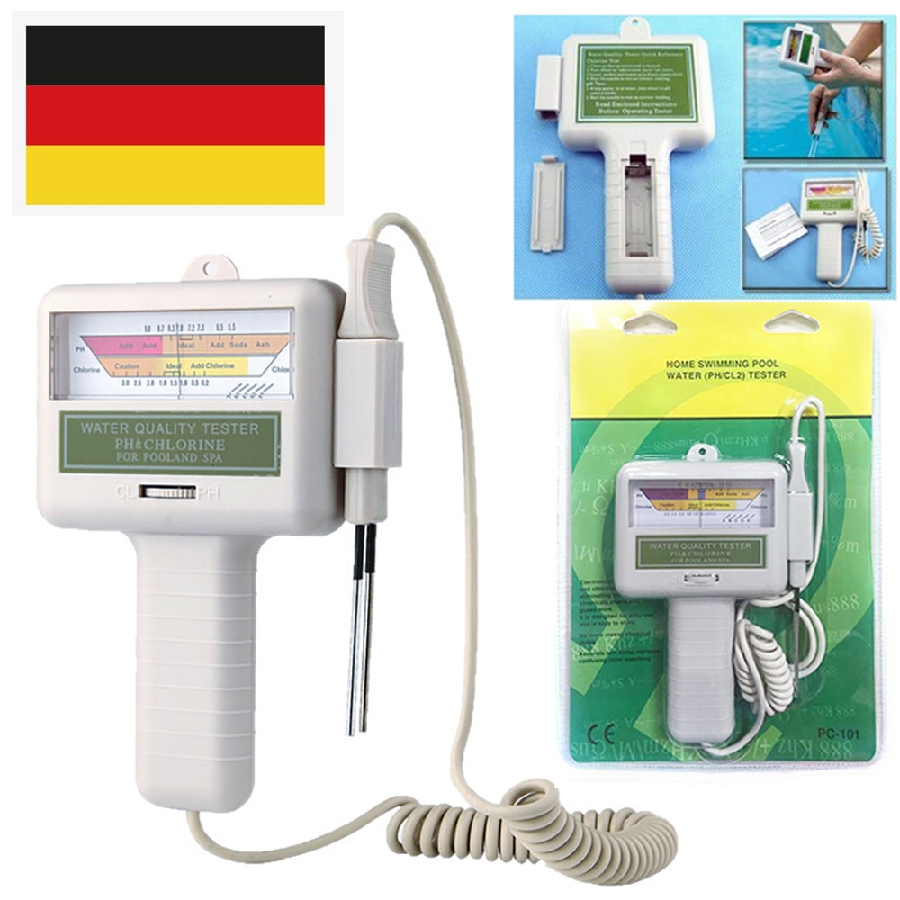 1 pièces PH testeur de chlore CL2 Aquarium eau contrôle de Portable maison piscine Spa PH Test moniteur compteur blanc