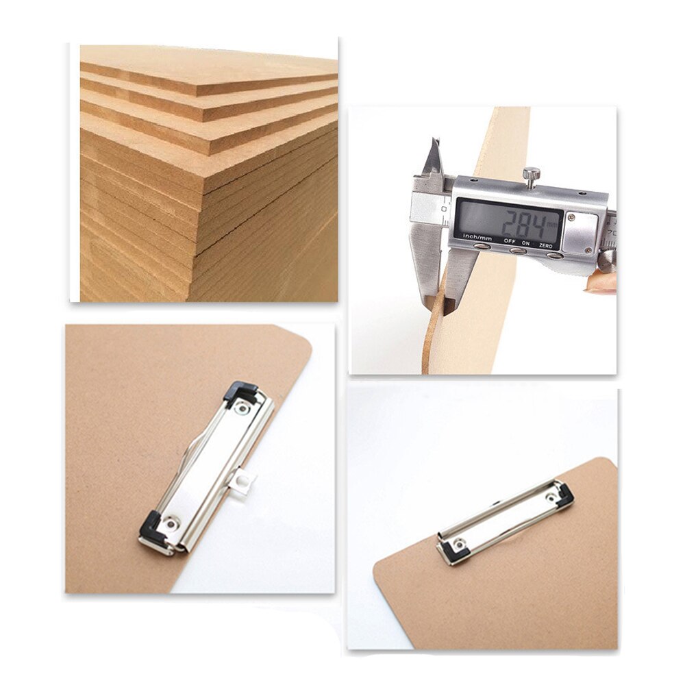 A4 Wooden Clipboard Letter Size Clipboard Writing Pads Hardboard Office School Stationery Writing Pads Writing Sketch Drawing