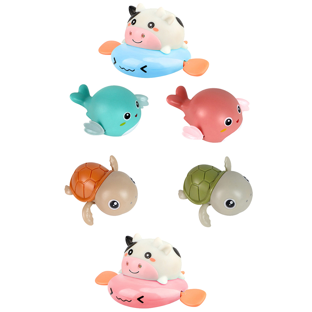 6 Pcs Interesting Wind-up Toys Durable Clockwork Toys Plastic Baby Shower Toys