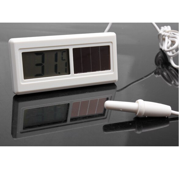 1M Potable Digital Thermometer with Solar Powered LCD Thermometer Household Solar Thermometers Temperature Sensor Cable