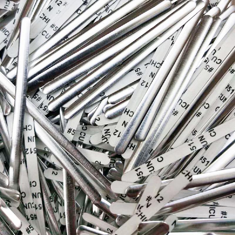 100/200 stk flat aluminiumstråd aluminium nesebro stripe gjør-det-selv-tilbehør håndverk å lage metallstrimmel dobbeltsidig tape syverktøy