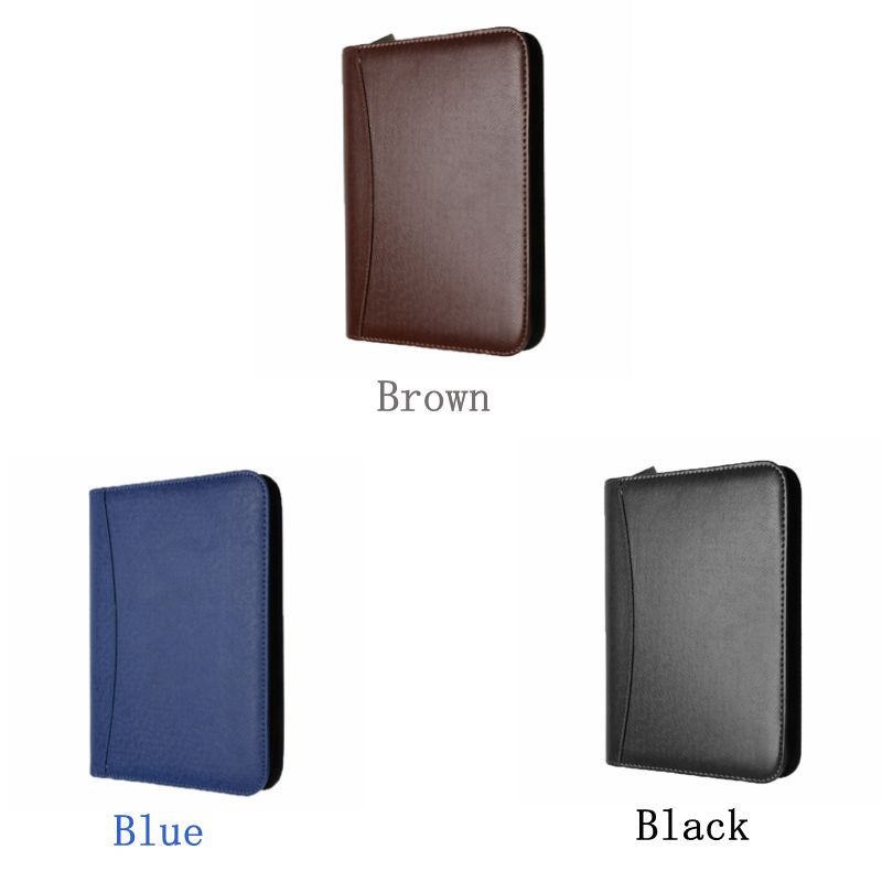 Multifunction A5 Faux Leather Notebook Personal Spiral Dairy Planner Organizer Notepad Travel Agenda Folder with Calculator