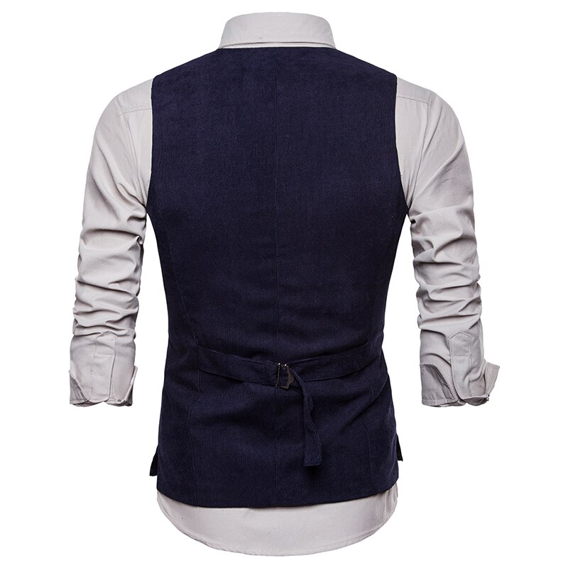 Gilet de costume en velours côtelé pour homme, gilet de mariage, gilet de smoking 035