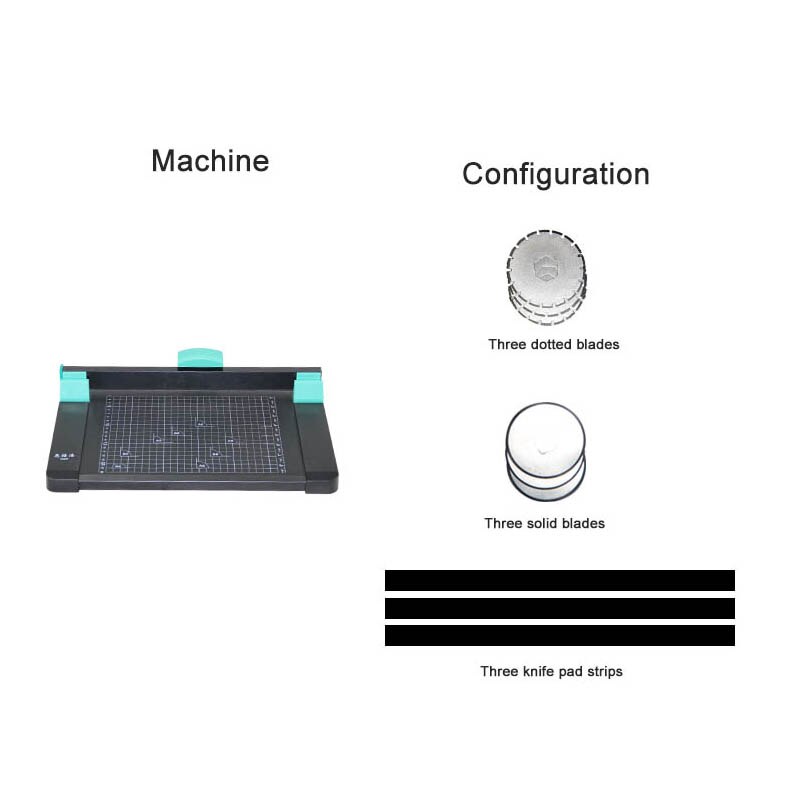 A4/A5/A6 Manual Paper cutter+paper creasing machine with 6pcs knife Precision Paper Photo Trimmers 2 in 1 PVC paper trimmer