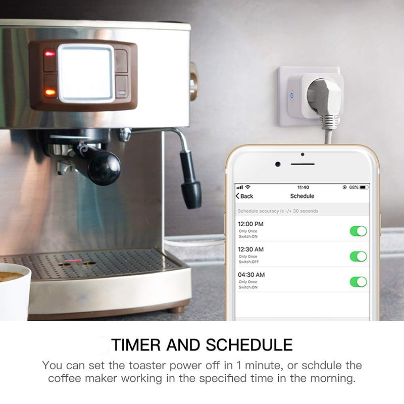 Lonsonho-enchufe inteligente Tuya ZigBee, enchufe tipo F europeo de 16A, Monitor de potencia, funciona con Alexa, Google Home