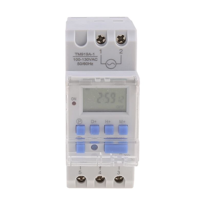 12/24/110/220V Timer Switch Digital 7 Days 24 Hours Programmable LCD Display DIN Rail Mount Time Relay