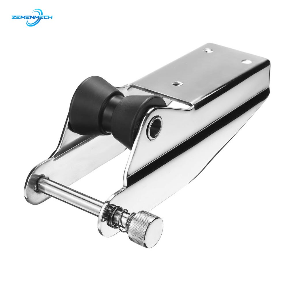 2PC 316 Stainless Steel Heavy Bow Anchor Roller Fixed Anchor Fairlead Marine Boat Docking Nylon Roller Spring Loaded Pin Prevent