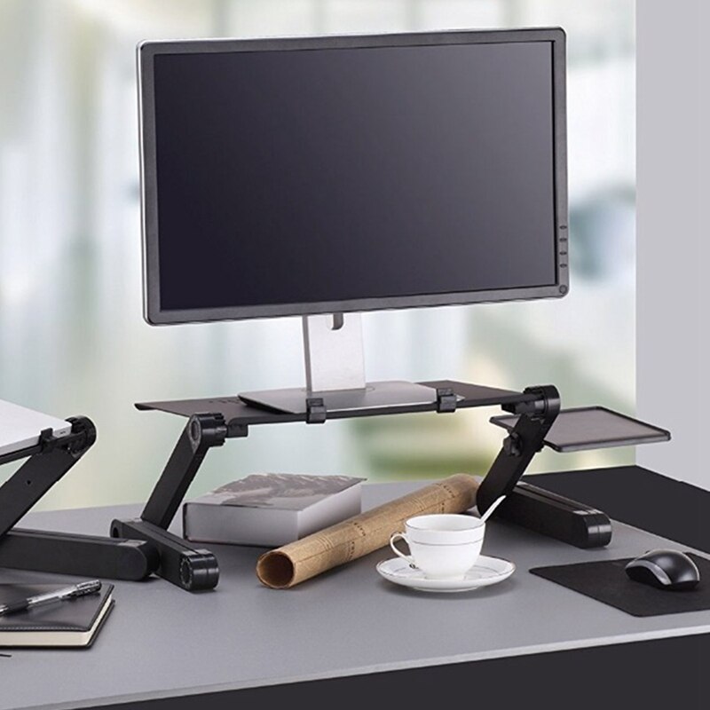 Verstelbare laptoptafel van aluminiumlegering, draagbare opvouwbare computer, notebook, desktopstandaard, computertafel voor slaapbank