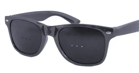 Gafas antimiopía para astigmatismo, corrección de la visión, fatiga, gafas con agujeros para hombres y mujeres, gafas para mejorar la vista: Gris