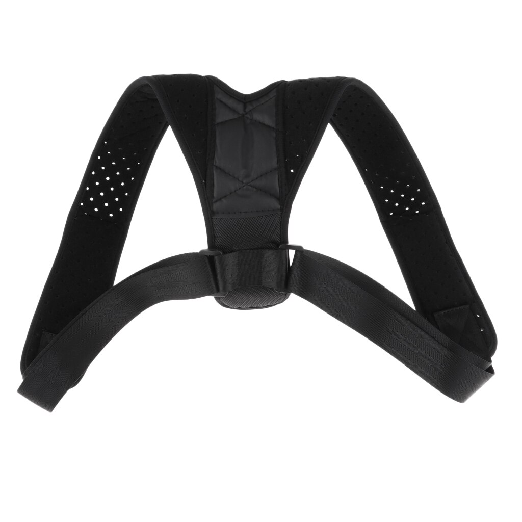 Corrector de postura para hombros y espalda, soporte para Rotura de clavícula, negro