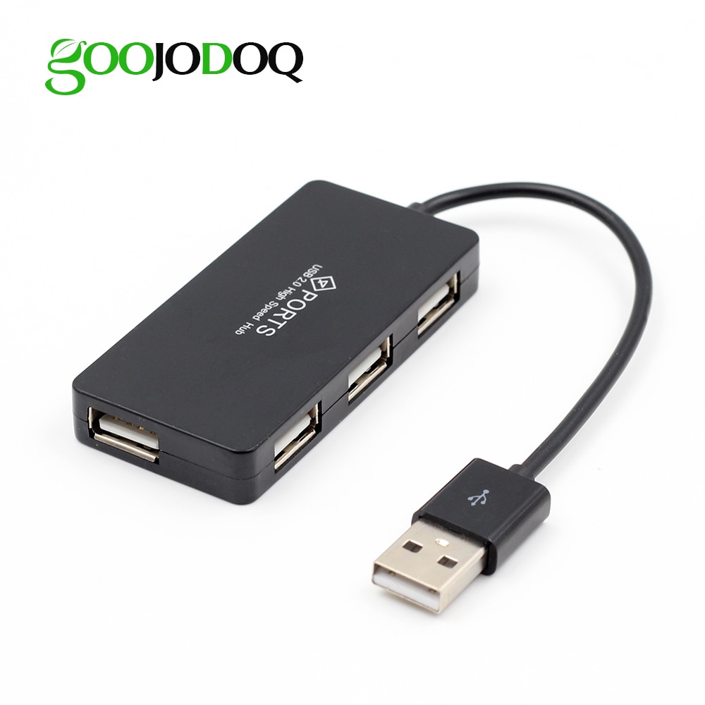 Slanke USB HUB 2.0 High Speed 4 Port USB 2.0 Hub Splitter Cable Adapter voor Laptop PC Macbook Draagbare USB HUB
