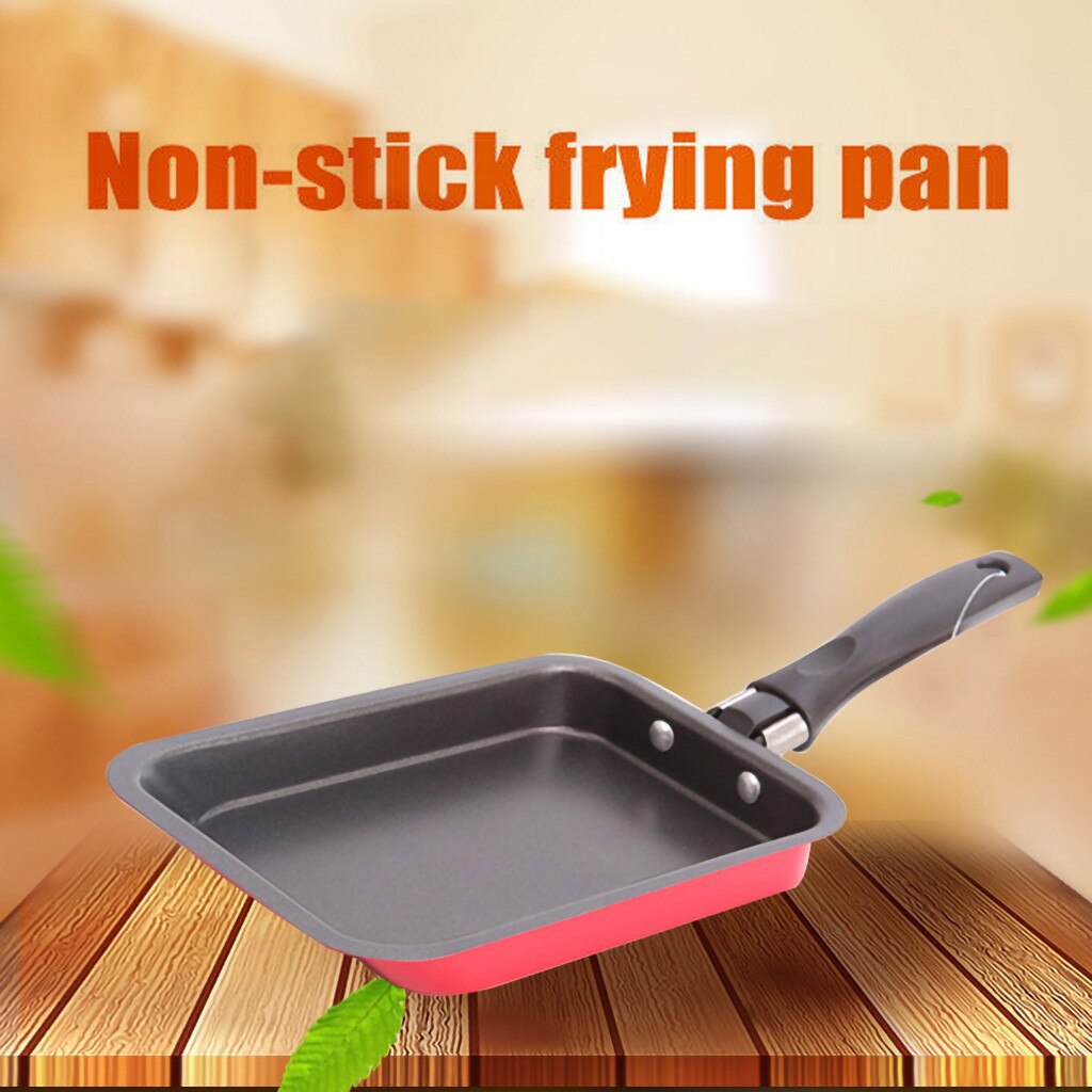 Rectangular Non-stick Frying Pan Fry Egg Pancake Pot Mini Cooking Tools Pancake Pot Frying Pan Ergonomic Handle tool home