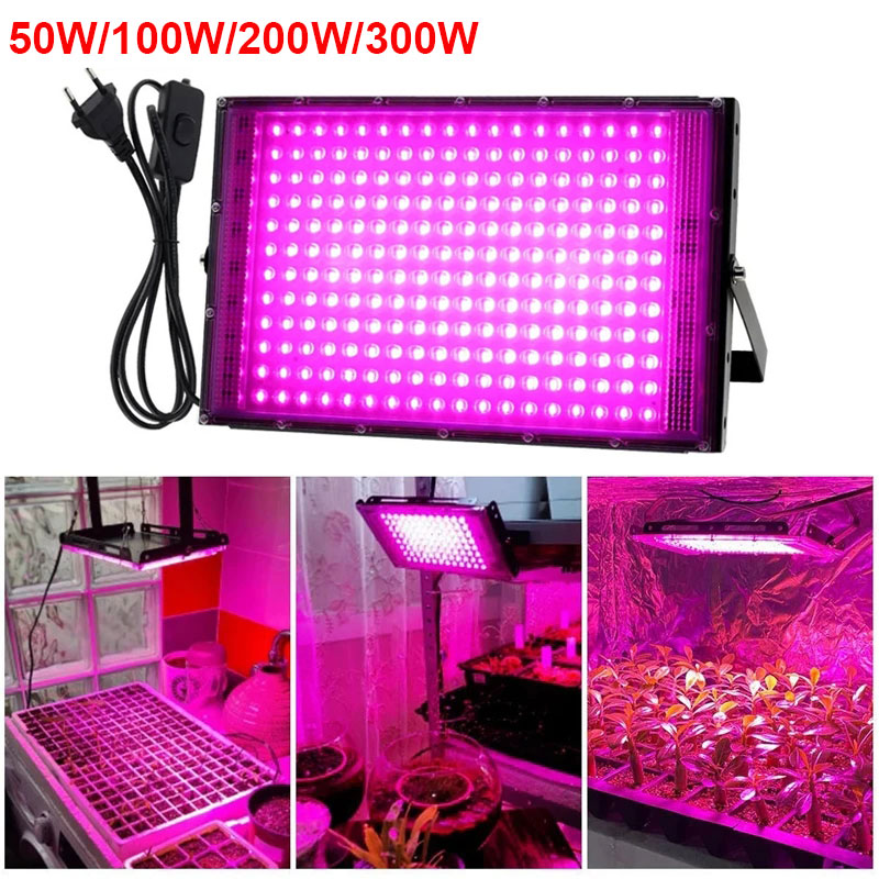 Phyto lampe 50W 100W 300W Phytolamp pour plantes spectre complet Led culture des plantes cultivateur Culture intérieure Led lampe de culture lampe Uv
