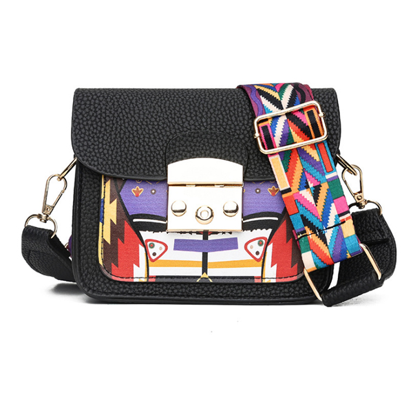 Concepteur en cuir PU femme épaule sacs de messager modèle boîte forme sacs à bandoulière pour les femmes luxe dames sacs à main: Black