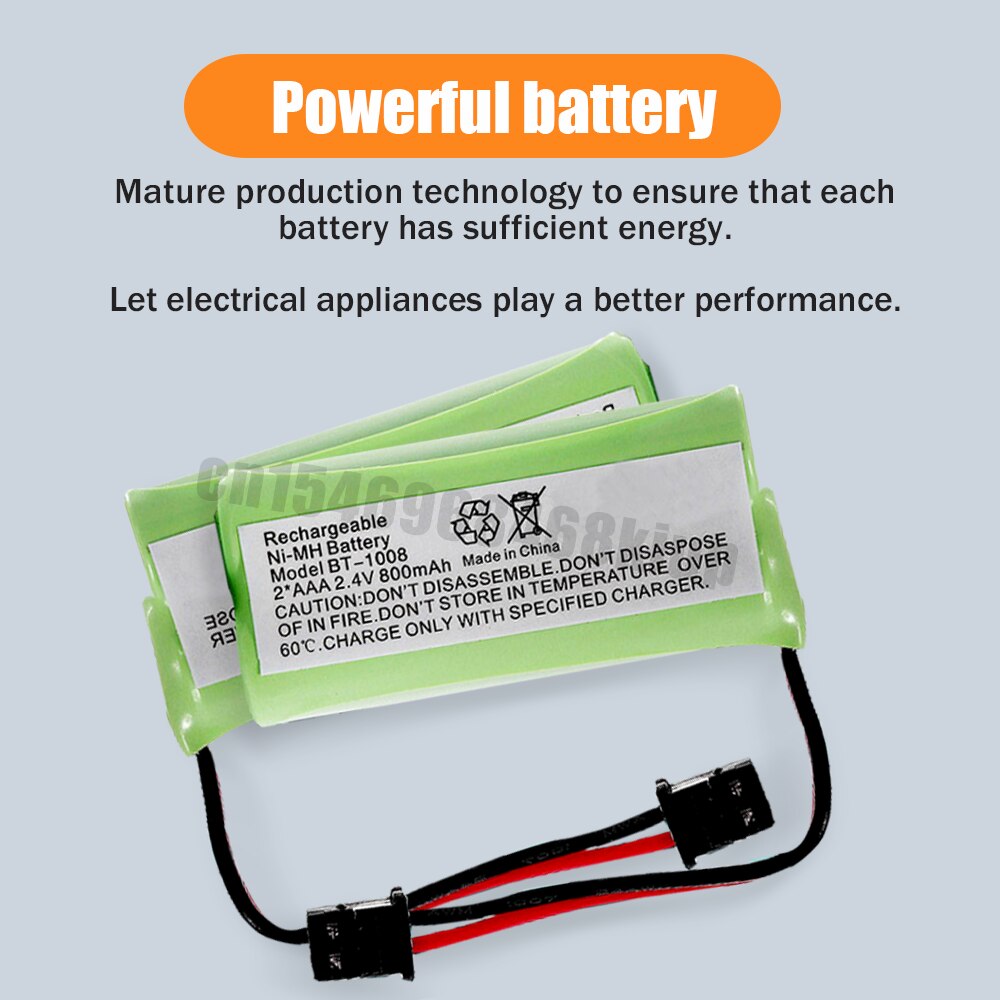 2.4V 800mAh AAA BT-1008 BT-1016 BT-1021 Ni-MH Rechargeable Battery For Uniden WITH43-269 CAS-D6325 CB-BT1008 BT-1025 CPH-515B