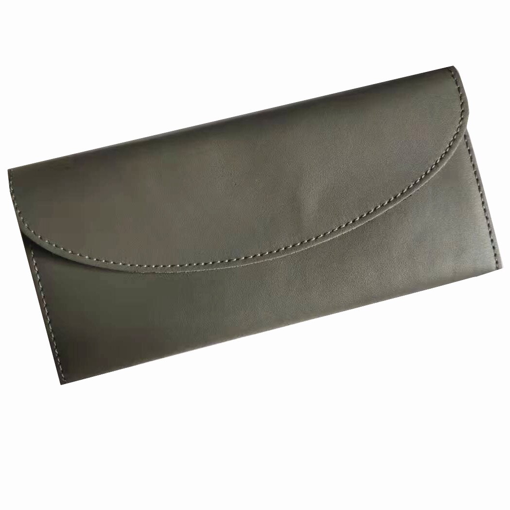 Womens Wallets and Purses Women Wallets Famous Women Wallet Genuine Leather Long Wallet Cow Leather Wallet Men: Gray