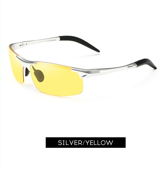 Locksoso nattesynsbriller antirefleks polarisator bilførere nattesynsbriller polariserede kørebriller gule solbriller: 4. sølvgul
