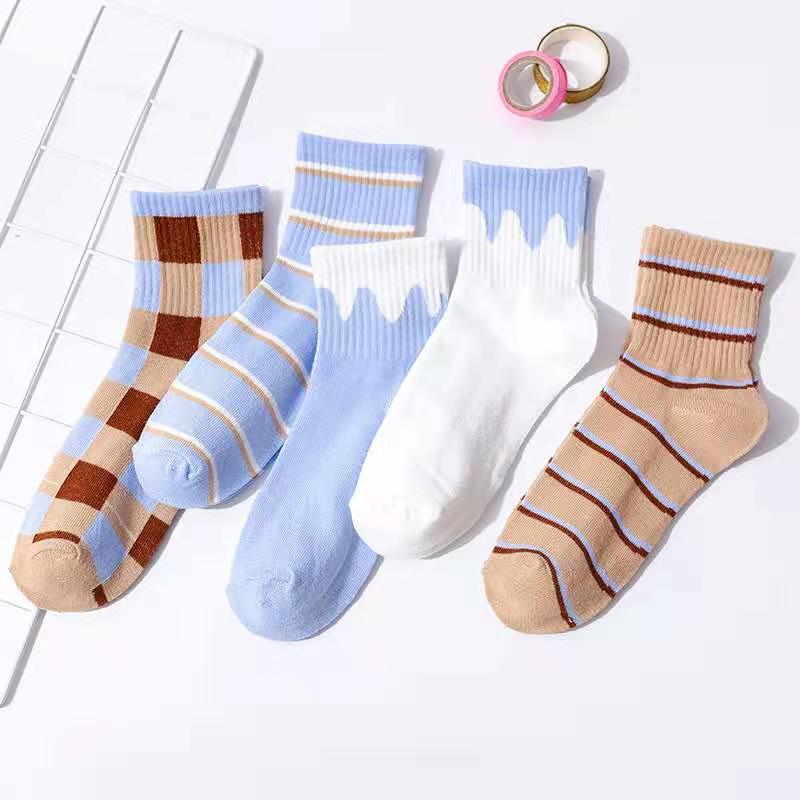 5pair Colorful Fruit Invisible Short Woman Sweat Summer Comfortable Cotton Girl Women's Boat Socks Ankle Low Female: socks 07