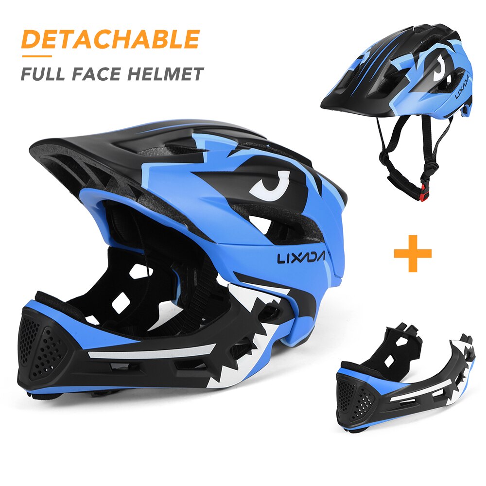 Lixada Kids Detachable Full Face Helmet Children Sports Safety Helmet for Cycling Skateboarding Roller Skating Helmet