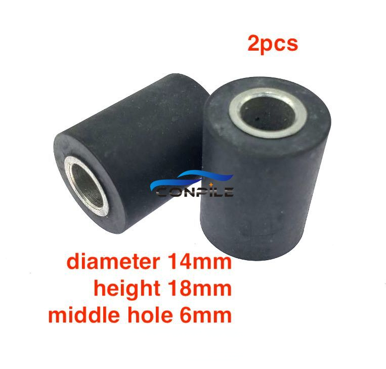 Polea de correa de rodillo de pellizco para grabadora de cinta VCR, reproductor de audio, 14x18x6mm, 2 piezas