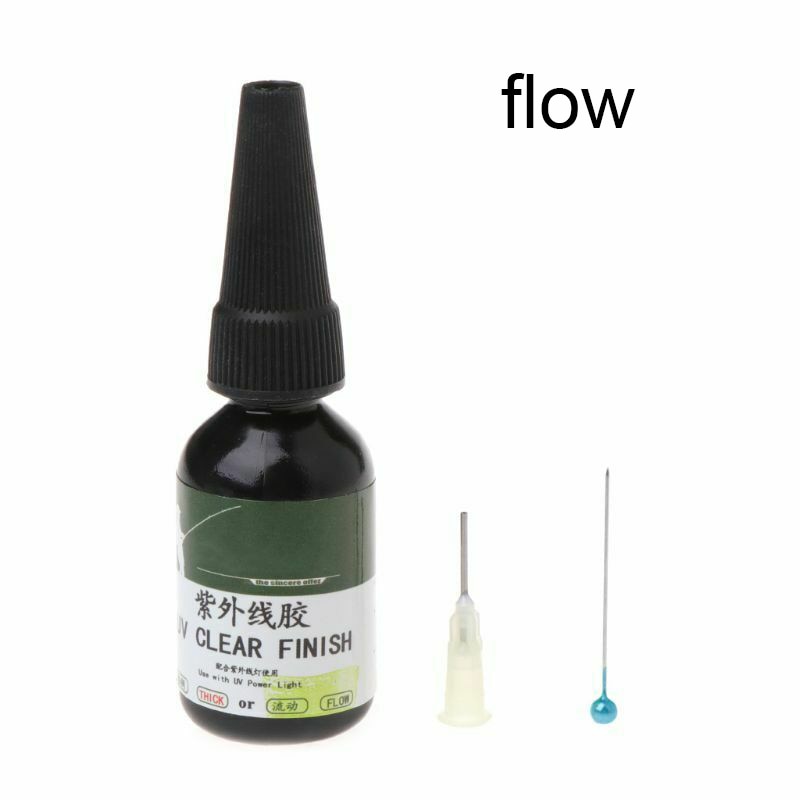 Instant Dry Cure UV Glue Fly Fishing Thick Flow Flies Binding Clear Finish Effective DIN889: flow