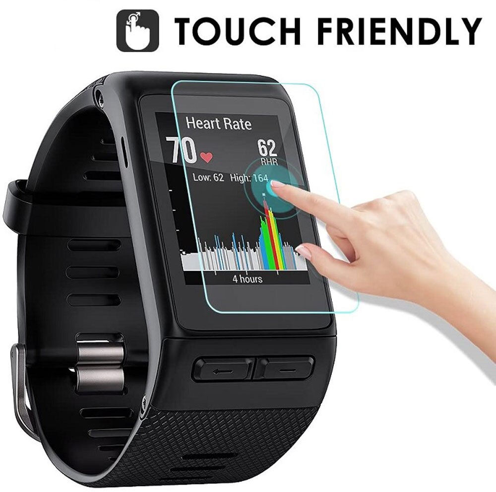 Película protectora TPU antiarañazos 2 uds. Para reloj inteligente Garmin Vivoactive HR, cubierta protectora de pantalla completa transparente a prueba de explosiones: Default Title