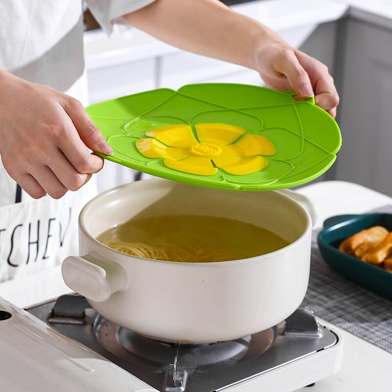 Couvercle de cuisine magique en Silicone, 26Cm, Anti-débordement, bouchon de déversement, accessoires, outils de cuisine