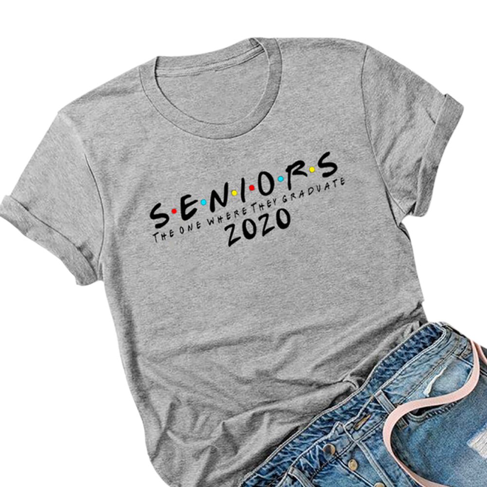 Seniors The One T-shirt Cotton Unisex T-shirt Tops Casual Short Sleeve HB88: Gray / XXXL