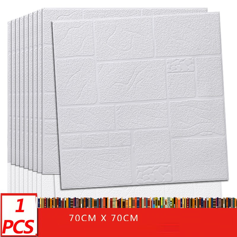 70*70cm 3d adesivo de parede imitação tijolo decoração do quarto à prova dwaterproof água auto-adesivo papel de parede para sala de estar tv pano de fundo decoração: J