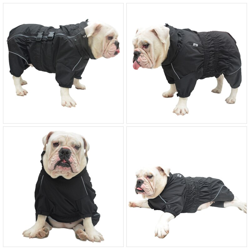 French Bulldog Clothes Jumpsuit Waterproof Clothing English Bulldog Dog Raincoat Pit Bull Terrier American Bully Pitbull Costume: black / B-M