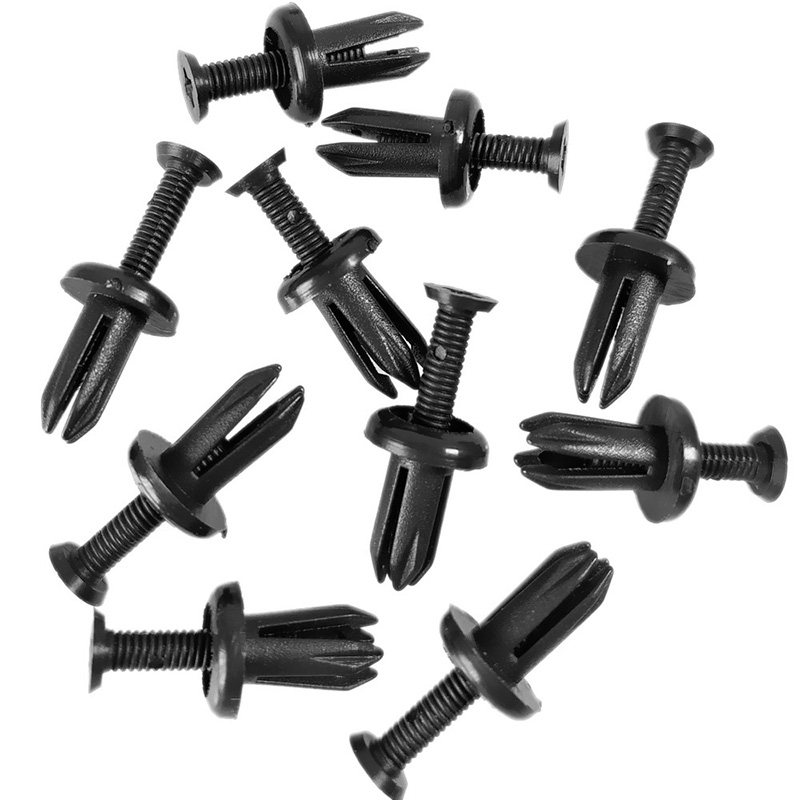 50Pcs Fastener clips 5mm Cover Retainers Fender rivets Clamp Decor Accessory Trim Panel Nylon Auto