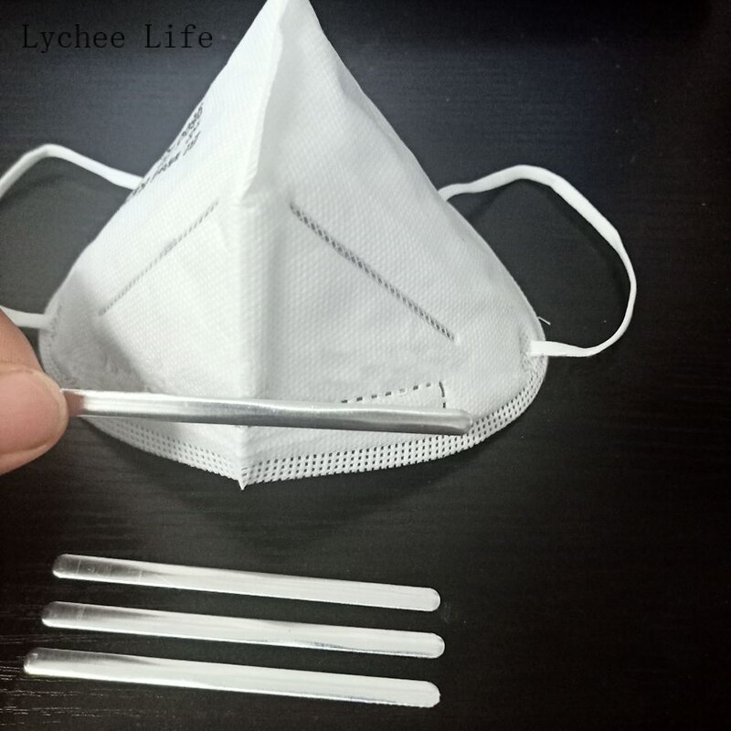 Lychee life 100/200 stuks aluminium metalen platte aluminium neusbrugstrips doe-het-zelf accessoire knutselen