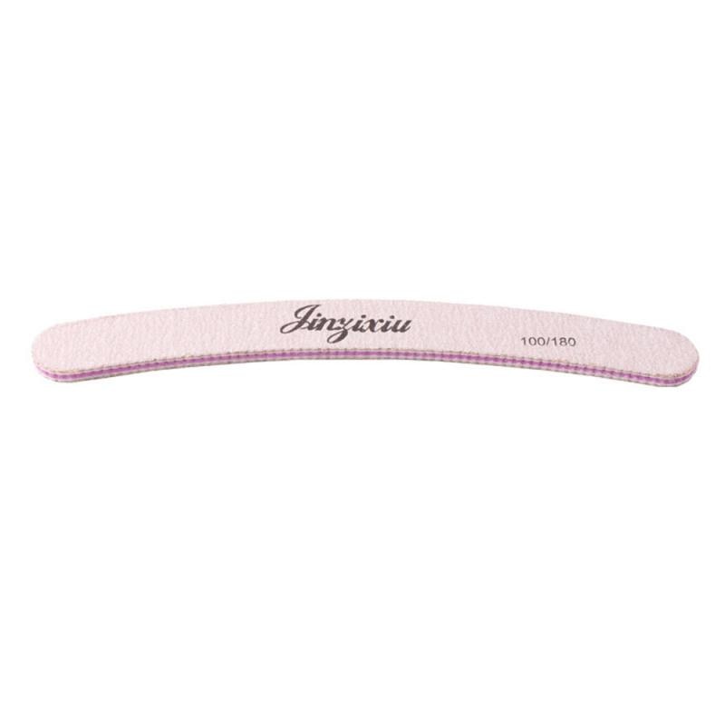 5PCS Nail File Two-sided Polishing Nail File 100/180 Grit Pink Emery Board Five Shapes With Toothed 5Shapes To Choose: 03