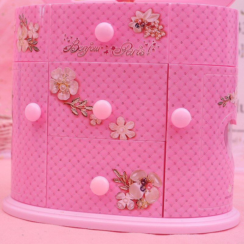 caja musica Caja de joyería de música encantadora caja Musical grande de de Navidad para niñas bailando caja de música giratoria cajas de joyería de varias capas hz-356